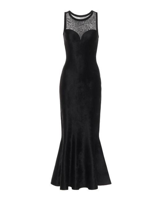 Azzedine Alaïa Alaia MOST WANTED Black Stretch-velvet Gown Size F 40 UK 12 US 8 ladies