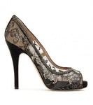 Valentino Women's Black Crystal Lace Platform Pump Shoes Size 36 UK 3 US 6 ladies