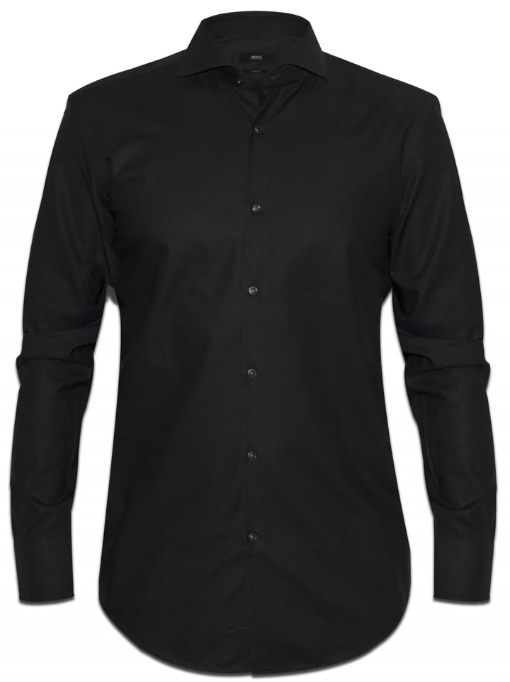 HUGO BOSS BLACK SLIM FIT LONG SLEEVE BUTTON-UP SHIRT SIZE 39 15 1/2" Men