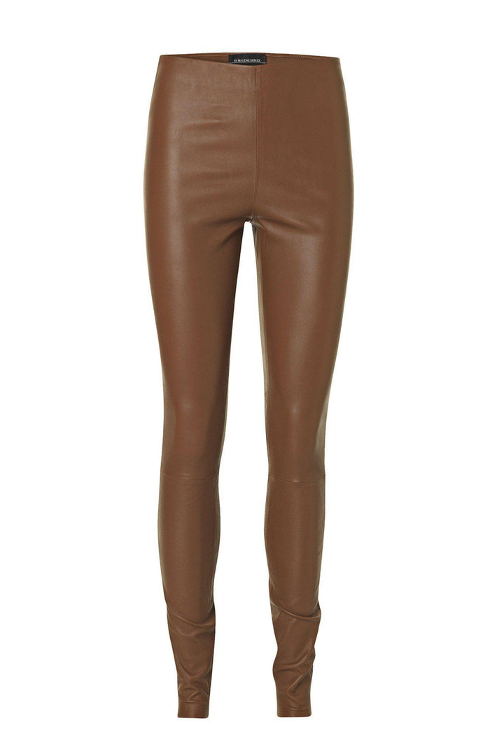 By Malene Birger Brown 'Elenaso’ Skinny Leather Pants Trousers Ladies