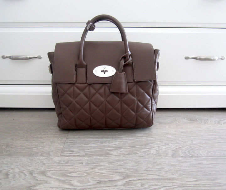 MULBERRY Mini Cara Delevingne Bag Delevingne Taupe Quilted Lamb Nappa 100%  Authentic  LADIES
