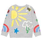 Stella McCartney 2020 KIDS Girls' COTTON Rainbow Sweatshirt Size 10 years children
