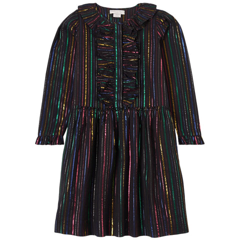 STELLA MCCARTNEY KIDS GIRLS’ Rainbow Lurex Striped Dress Size 6 years children