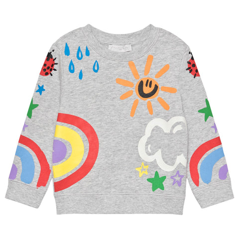 Stella McCartney 2020 KIDS Girls' COTTON Rainbow Sweatshirt Size 10 years children
