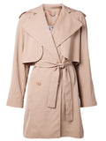 Carven beige double breasted trench coat in Natural Size F 34 UK 6 US 2 ladies