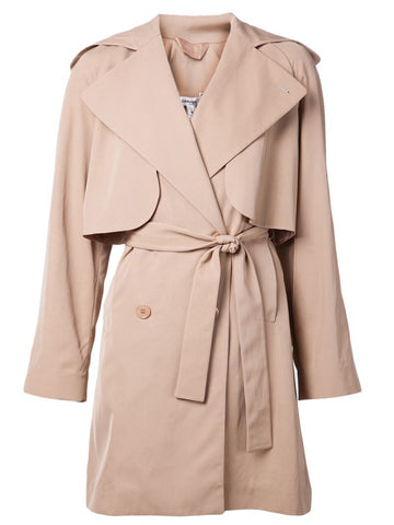 Carven beige double breasted trench coat in Natural Size F 34 UK 6 US 2 ladies