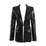 Chanel Rare Sequins Cocktail Jacket with White Contrast Sleeves F 40 UK 12 US 8 Ladies