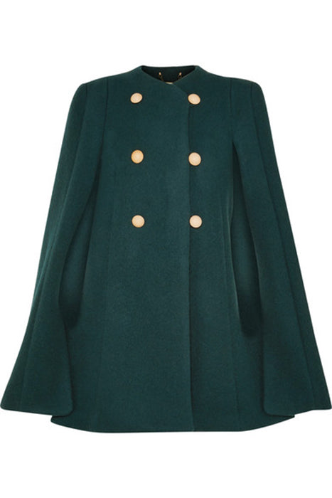 Chloé Chloe Wool and mohair-blend cape Coat Worn By Royals Ladies