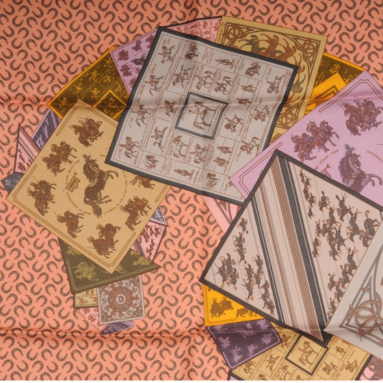 Hermès HERMES SCARF Silk "A Cheval Sur Mon Carre" Scarf 90 ladies