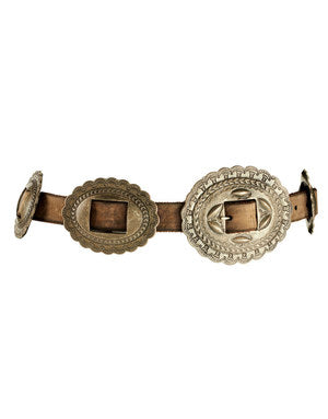 Ralph Lauren Denim & Supply Concho Leather Belt Size M Medium Ladies