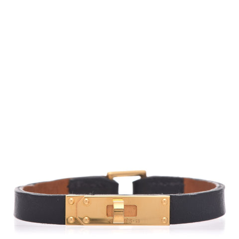 Hermès Micro Kelly bracelet featuring 18K rose gold-plated leather 2016 Ladies