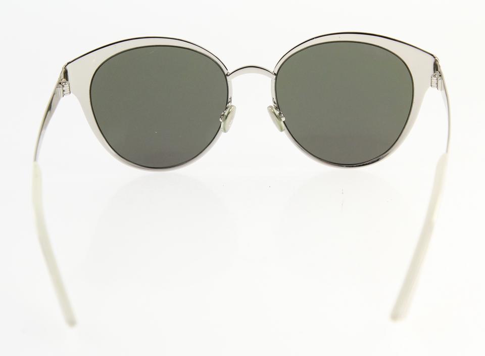 CHRISTIAN DIOR UNIQUE Palladium Cat Eye Metal Limited Edition Mirror Sunglasses ladies