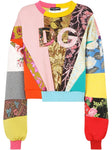 Dolce & Gabbana Iconic In Stores now logo-embroidered patchwork sweatshirt I 38 ladies