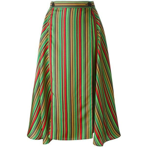 Marco De Vincenzo striped midi silk skirt  LADIES