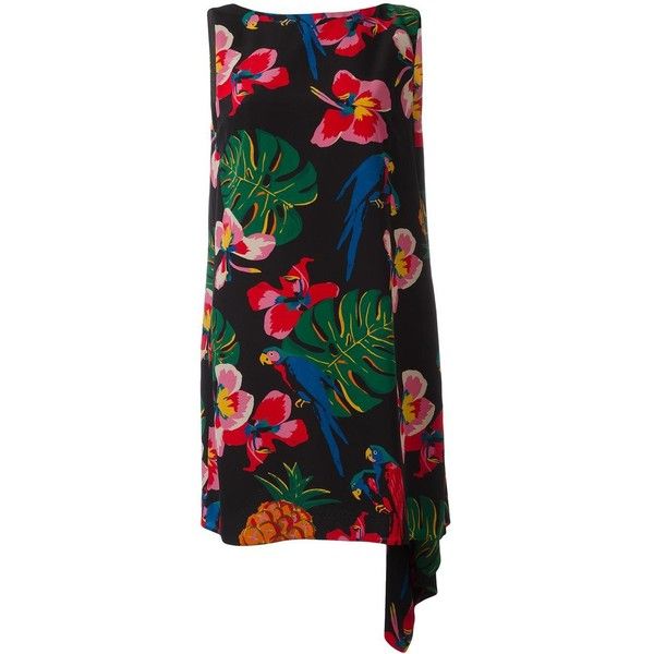 VALENTINO 2017 printed silk crepe de chine mini dress Ladies