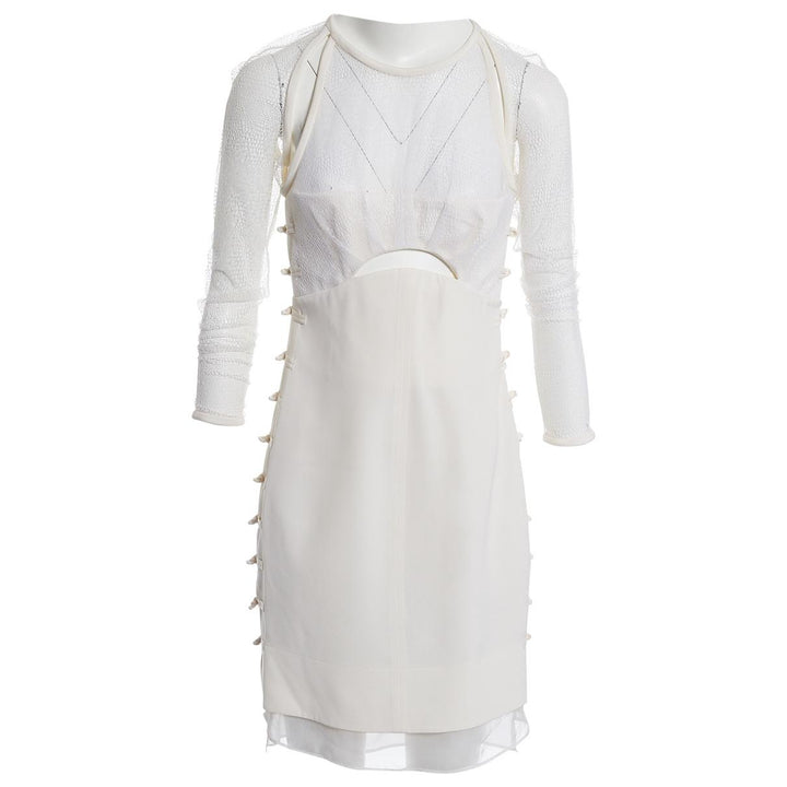 Emilio Pucci MOST WANTED White Silk Blend Lace Dress Ladies
