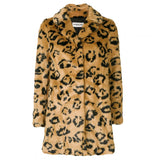 Essentiel Antwerp Leopard Print Faux Fur Coat 38 US 6 UK 10 ladies