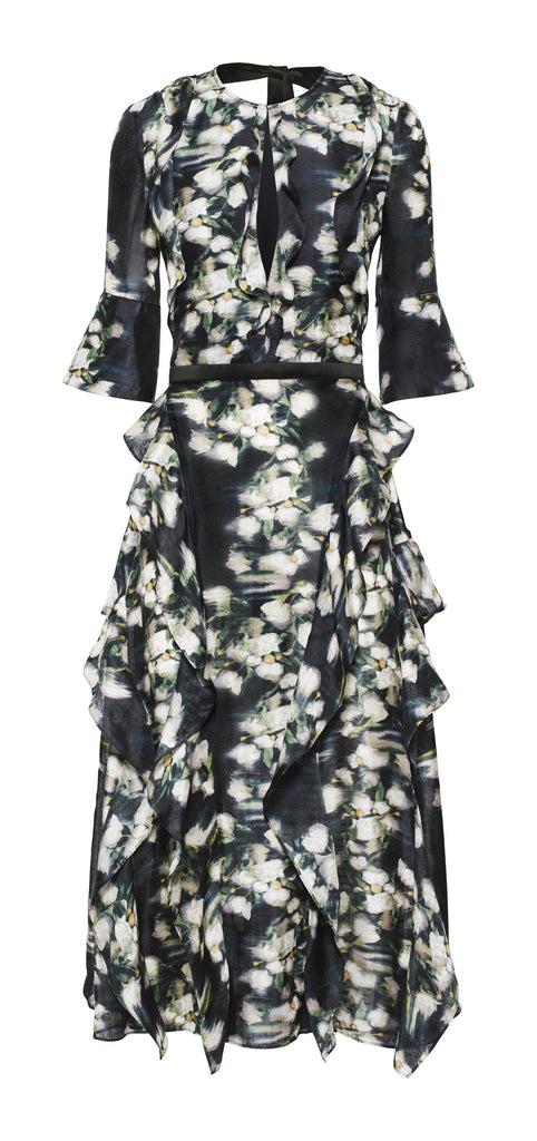 H&M CONSCIOUS EXCLUSIVE PATTERNED FLORAL SILK DRESS LADIES Afashionistastore H&M CONSCIOUS EXCLUSIVE PATTERNED FLORAL SILK DRESS LADIES Afashionistastore