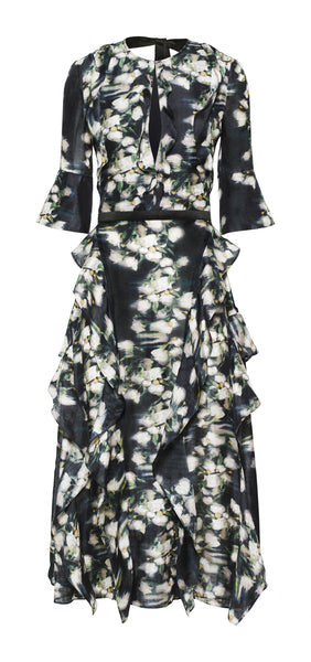 H&M CONSCIOUS EXCLUSIVE PATTERNED FLORAL SILK DRESS LADIES –  Afashionistastore