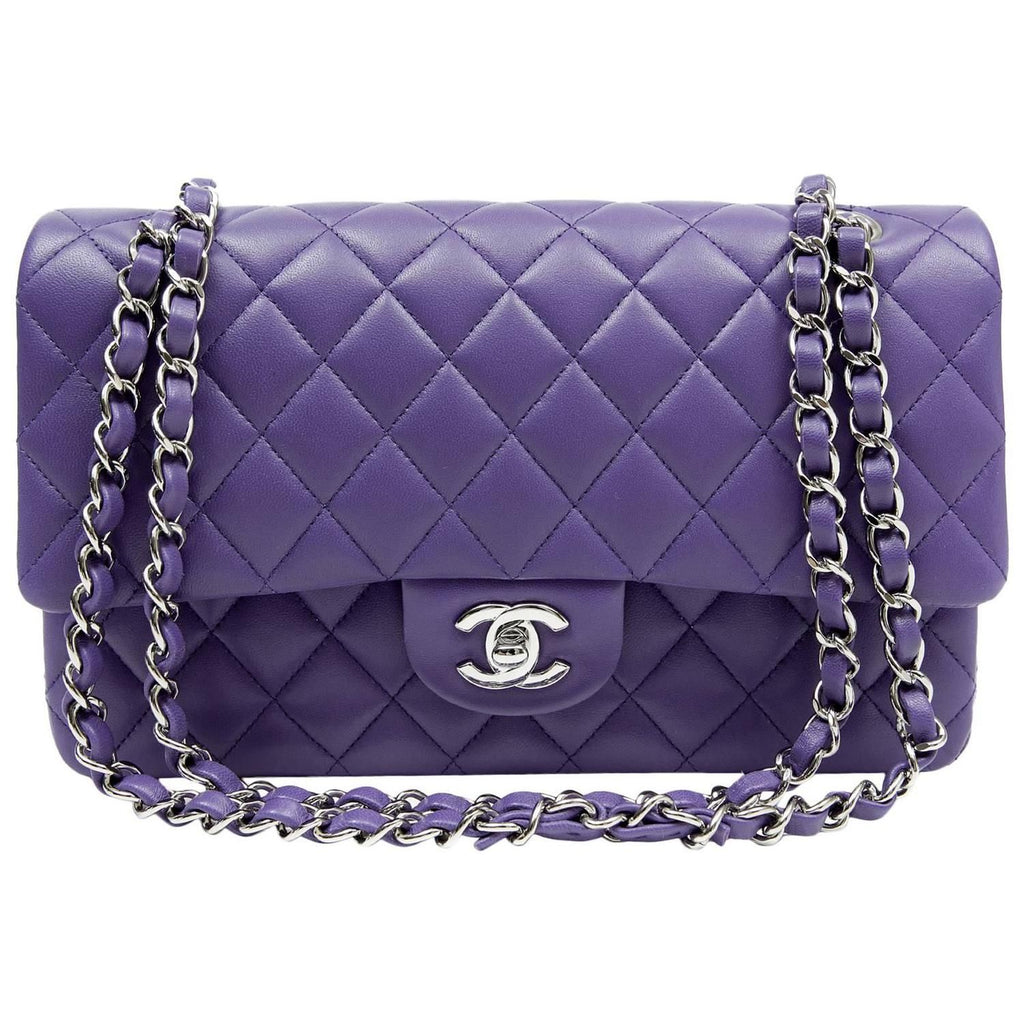 Chanel Vintage 2007 Purple Caviar Jumbo Classic Single Flap Bag