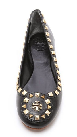 Tory Burch Dale Studded Ballerina Leather Ballet Flats Shoes 39.5 UK6.5 US 9.5 ladies
