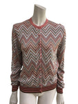 Just in Case Belgium Zig Zag Knit Button Down Cardigan Size S Small ladies