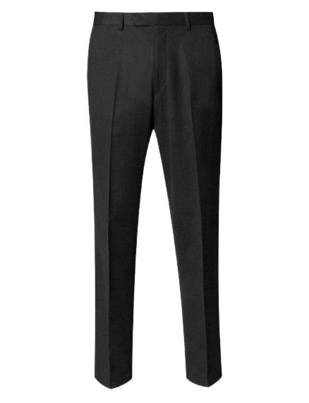 M&S Marks&Spencer Mens Black Super 120's Wool Trousers Pants Size