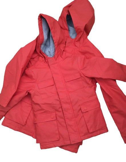 JACADI KIDS Boys' & Girls' Red Raincoat Waterproof Jacket 4 years or 10 years children