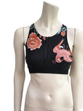 Running Bare Sports Bra Arabesque Zip Crop Maggie Size UK 8 US 2/4 ladies