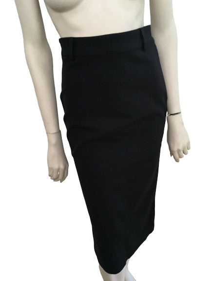 Jean Paul GAULTIER RARE 1990s black pencil midi high waisted skirt Size S Small Ladies