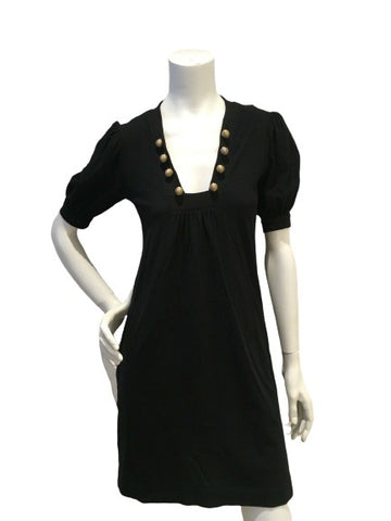 See by CHLOÉ Wool Blend LBD Little Black Dress Size I 38 UK 6 US 2 ladies
