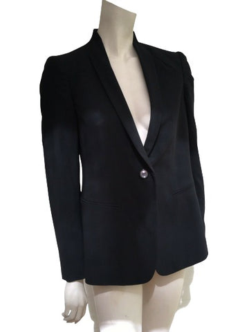 Armani Collezioni single-breasted wool black blazer I 42 UK 10 US 6 ladies