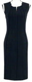 Diane von Furstenberg DVF Black Alexandria Bodycon Stretch Zipper Wool Dress US 6 ladies