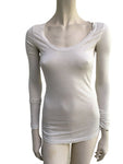 James Perse Los Angeles Sheer Slub Long Sleeve Crew Top Size 1 S ladies