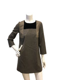 JOSEPH Women's Grey Wool Velvet Insert Dress Size F 38 UK 10 US 6 ladies