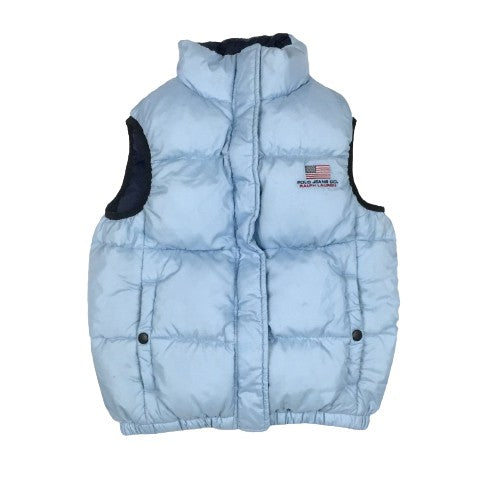 RALPH LAUREN Polo Womens Baby Blue Puffer Outerwear Vest Gilet Size S SMALL ladies