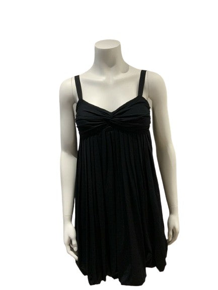 CATHERINE MALANDRINO DRESS BLACK PLEATED DRESS $525.00Y Size US 2 UK 6 XS ladies