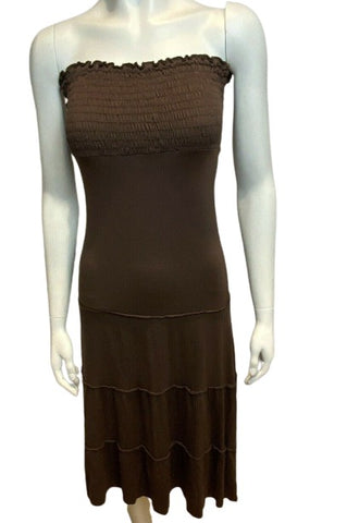 Charlotte Solnicki Brown Strapless Summer Dress Size XS ladies