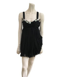 Matthew Williamson Black Silk Mini Jeweled Dress Size UK 8 US 4 Little Black LADIES