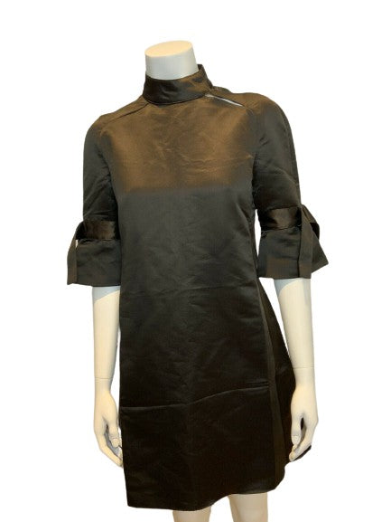 Black Emporio Armani Runaway Black Mini Dress Size I 42 UK 10 US 6