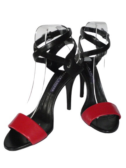 Ralph Lauren Collection Red & black Balira Sandals Size 9 39 UK 6 ladies