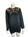 JASMINE DI MILO RUNAWAY SILK LASER CUT BLOUSE SIZE UK 14 US 10 EU 42 ladies