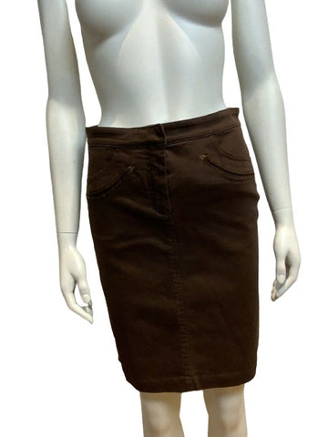ROBERTO CAVALLI brown denim skirt Size XS ladies