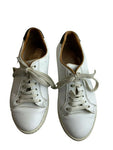 RUSSELL & BROMLEY White Leather Park Run Trainers Sneakers Size 35 US 5 UK 2 ladies