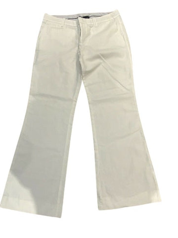 gap white linen & cotton trousers hip slung fit Size UK 14R US 10 REG ladies