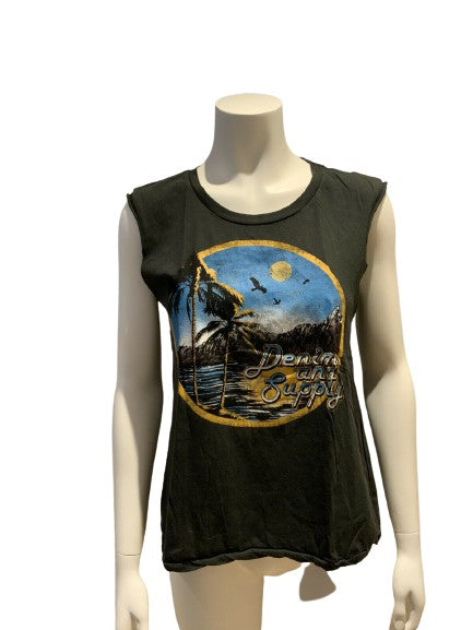 Denim & Supply By Ralph Lauren Palm Rock T-Shirt SIZE S small ladies