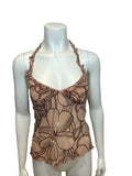 Trina Turk Empire Line Silk Floral top Size P XS UK 6 ladies