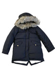 Crewcuts by J. Crew Girls' Puffer Parka Navy Winter Coat Jacket Size 4-5 years children