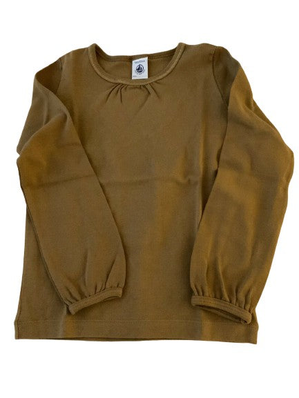 PETIT BATEAU Girl’s Top Gold Trim Neck 5 Years old 110 cm children