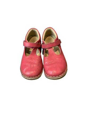 Mini Boden Pink T bar Leather Shoes Size 31 chilodren